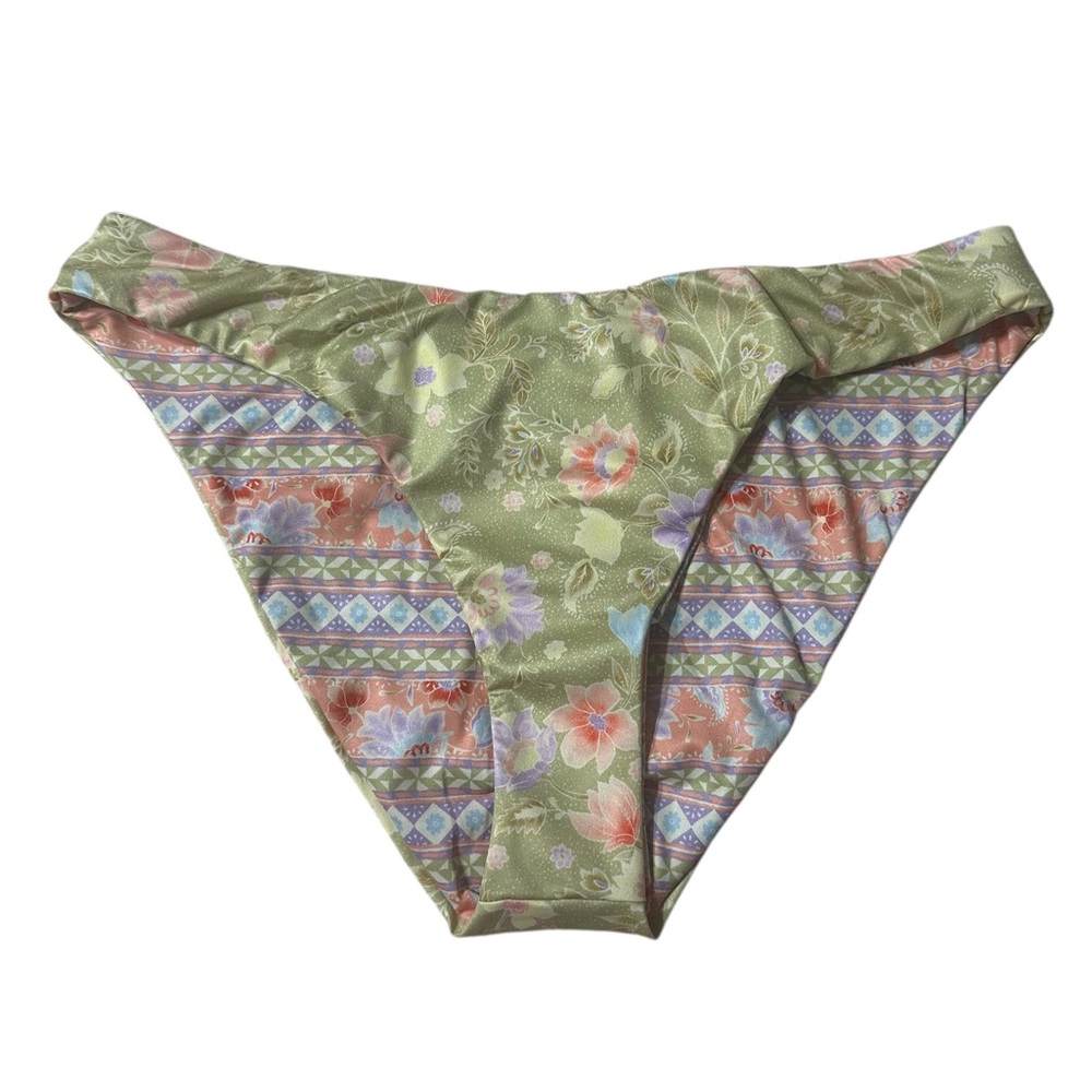 Billabong Feelin’ Peaceful Reversible Bondi Floral Print Bikini Bottom NWT Large